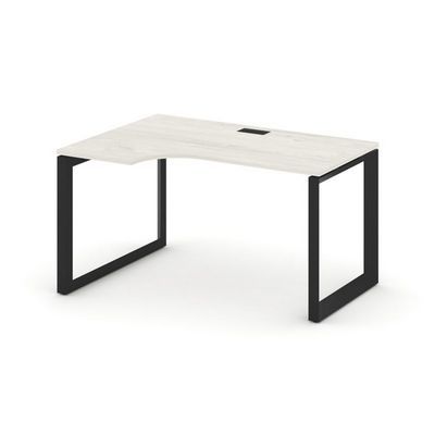 Style Project Next SN-59O.SPA-002(L) (Дуб наварра/Черный металл) Стол рабочий эргономичный, левый