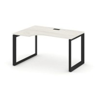 Style Project Next SN-59O.SPA-021(L) (Дуб наварра/Черный металл) Стол рабочий эргономичный, левый