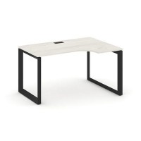 Style Project Next SN-59O.SPA-022(R) (Дуб наварра/Черный металл) Стол рабочий эргономичный, правый