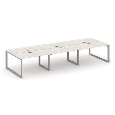 Style Project Next SN-59O.DRS-074 (Дуб наварра/Серый металл) Рабочая станция двухсторонняя