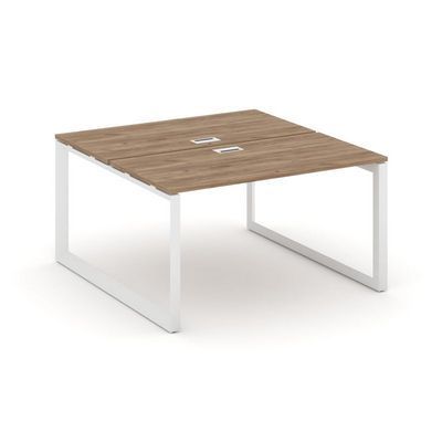 Style Project Next SN-59O.DRS-012 (Дуб табак/Белый металл) Рабочая станция двухсторонняя