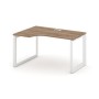 Style Project Next SN-59O.SPA-002(L) (Дуб табак/Белый металл) Стол рабочий эргономичный, левый