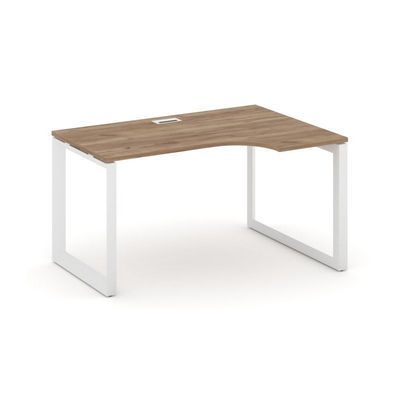 Style Project Next SN-59O.SPA-002(R) (Дуб табак/Белый металл) Стол рабочий эргономичный, правый