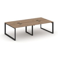 Style Project Next SN-59O.DRS-054 (Дуб табак/Черный металл) Рабочая станция двухсторонняя