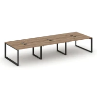 SN-59O.DRS-072 (Дуб табак/Черный металл) Рабочая станция двухсторонняя