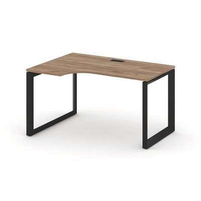 Style Project Next SN-59O.SPA-012(L) (Дуб табак/Черный металл) Стол рабочий эргономичный, левый