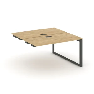 SN-59O.DPRS-013 (Тиквуд светлый/Антрацит металл) Стол приставка к опорным элементам