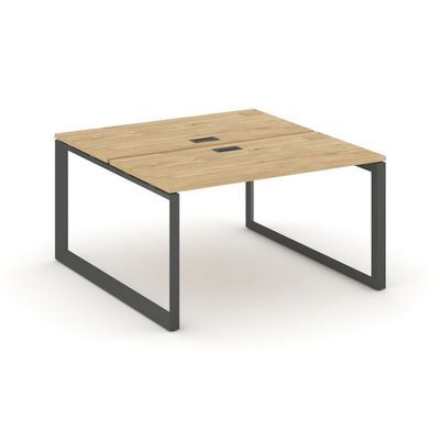 Style Project Next SN-59O.DRS-013 (Тиквуд светлый/Антрацит металл) Рабочая станция двухсторонняя