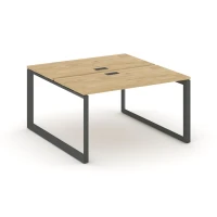 SN-59O.DRS-023 (Тиквуд светлый/Антрацит металл) Рабочая станция двухсторонняя