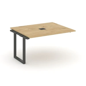 SN-59O.NSPRG-034 (Тиквуд светлый/Антрацит металл) Проходной наборный элемент переговорного стола
