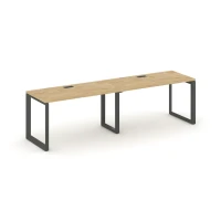 SN-59O.ORS-003 (Тиквуд светлый/Антрацит металл) Рабочая станция односторонняя