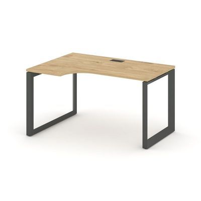 Style Project Next SN-59O.SPA-012(L) (Тиквуд светлый/Антрацит металл) Стол рабочий эргономичный, левый