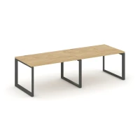 SN-59O.SPRG-013.3 (Тиквуд светлый/Антрацит металл) Стол переговорный