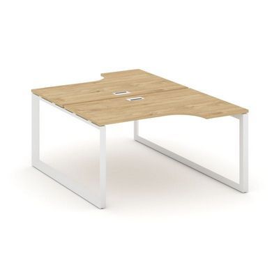 Style Project Next SN-59O.DRPA-021 (Тиквуд светлый/Белый металл) Рабочая станция эргономичная