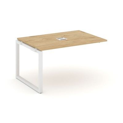 Style Project Next SN-59O.NSPRG-003 (Тиквуд светлый/Белый металл) Проходной наборный элемент переговорного стола