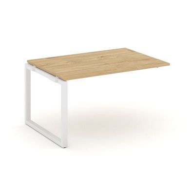 Style Project Next SN-59O.NSPRG-004.3 (Тиквуд светлый/Белый металл) Проходной наборный элемент переговорного стола