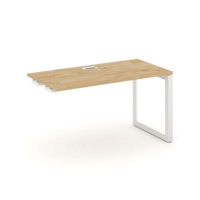 Style Project Next SN-59O.OPRS-002 (Тиквуд светлый/Белый металл) Стол приставка к опорным элементам