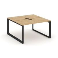 Style Project Next SN-59O.DRS-022 (Тиквуд светлый/Черный металл) Рабочая станция двухсторонняя