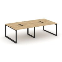 Style Project Next SN-59O.DRS-042 (Тиквуд светлый/Черный металл) Рабочая станция двухсторонняя