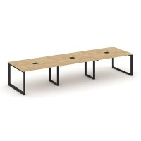 Style Project Next SN-59O.SPRG-052 (Тиквуд светлый/Черный металл) Стол переговорный