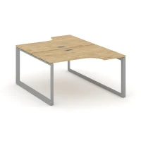 SN-59O.DRPA-022 (Тиквуд светлый/Серый металл) Рабочая станция эргономичная