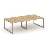 Style Project Next SN-59O.DRS-052 (Тиквуд светлый/Серый металл) Рабочая станция двухсторонняя