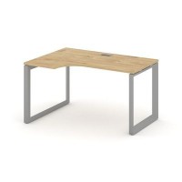 Style Project Next SN-59O.SPA-011(L) (Тиквуд светлый/Серый металл) Стол рабочий эргономичный, левый