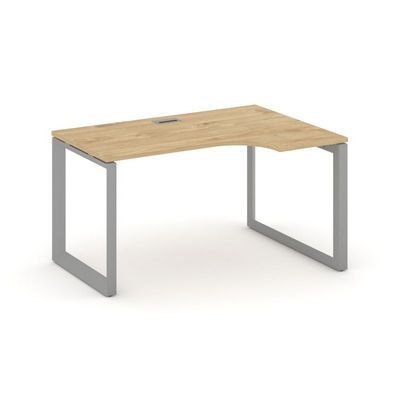 Style Project Next SN-59O.SPA-021(R) (Тиквуд светлый/Серый металл) Стол рабочий эргономичный, правый