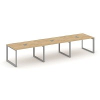 Style Project Next SN-59O.SPRG-024 (Тиквуд светлый/Серый металл) Стол переговорный