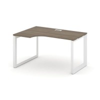 Style Project Next SN-59O.SPA-001(L) (Вяз благородный/Белый металл) Стол рабочий эргономичный, левый