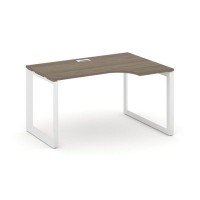 Style Project Next SN-59O.SPA-002(R) (Вяз благородный/Белый металл) Стол рабочий эргономичный, правый