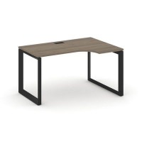 Style Project Next SN-59O.SPA-001(R) (Вяз благородный/Черный металл) Стол рабочий эргономичный, правый