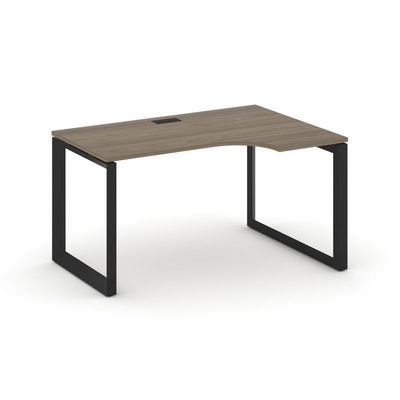 Style Project Next SN-59O.SPA-011(R) (Вяз благородный/Черный металл) Стол рабочий эргономичный, правый