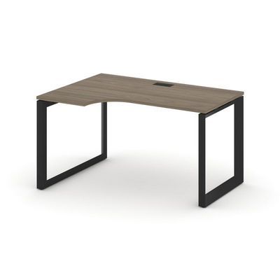 Style Project Next SN-59O.SPA-021(L) (Вяз благородный/Черный металл) Стол рабочий эргономичный, левый