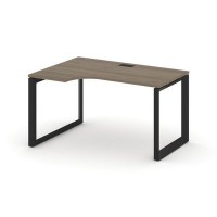Style Project Next SN-59O.SPA-022(L) (Вяз благородный/Черный металл) Стол рабочий эргономичный, левый