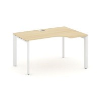 Style Project Next SN-59P.SPA-001(R) (Акация лорка/Белый металл) Стол рабочий эргономичный, правый