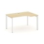 Style Project Next SN-59P.SPA-001(R) (Акация лорка/Белый металл) Стол рабочий эргономичный, правый