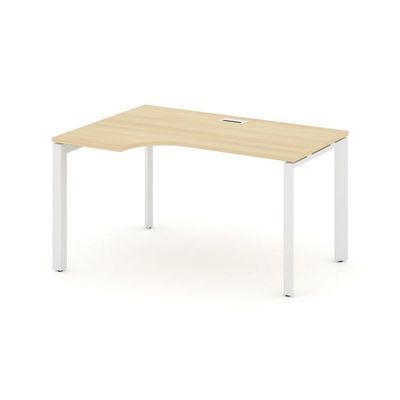 Style Project Next SN-59P.SPA-002(L) (Акация лорка/Белый металл) Стол рабочий эргономичный, левый