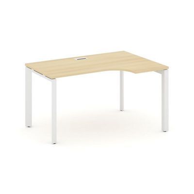 Style Project Next SN-59P.SPA-022(R) (Акация лорка/Белый металл) Стол рабочий эргономичный, правый