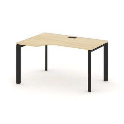 Style Project Next SN-59P.SPA-012(L) (Акация лорка/Черный металл) Стол рабочий эргономичный, левый