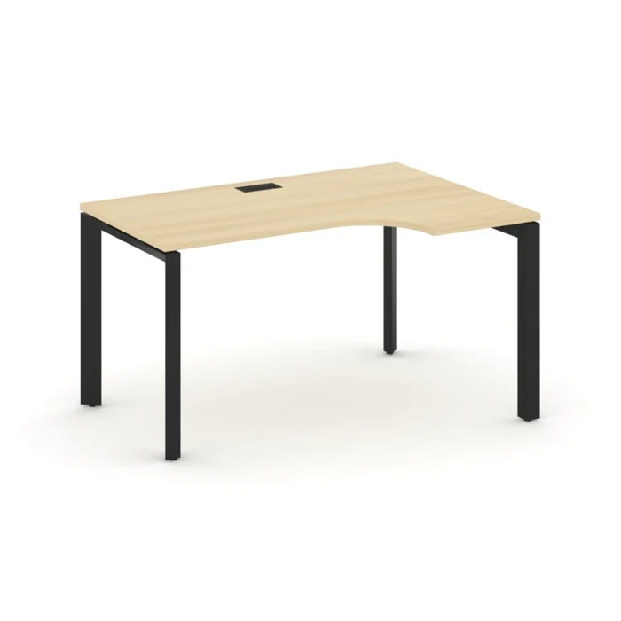SN-59P.SPA-021(R) (Акация лорка/Черный металл) Стол рабочий эргономичный, правый