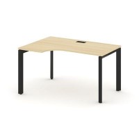Style Project Next SN-59P.SPA-022(L) (Акация лорка/Черный металл) Стол рабочий эргономичный, левый