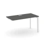 SN-59P.OPRS-022 (Антрацит/Белый металл) Стол приставка к опорным элементам