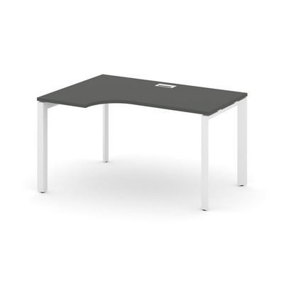 Style Project Next SN-59P.SPA-001(L) (Антрацит/Белый металл) Стол рабочий эргономичный, левый