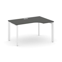 Style Project Next SN-59P.SPA-022(R) (Антрацит/Белый металл) Стол рабочий эргономичный, правый