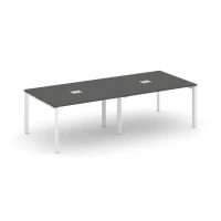 SN-59P.SPRG-044 (Антрацит/Белый металл) Стол переговорный