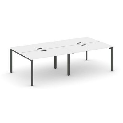 Style Project Next SN-59P.DRS-034 (Белый/Антрацит металл) Рабочая станция двухсторонняя