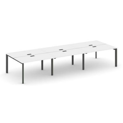 Style Project Next SN-59P.DRS-064 (Белый/Антрацит металл) Рабочая станция двухсторонняя