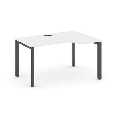 Style Project Next SN-59P.SPA-002(R) (Белый/Антрацит металл) Стол рабочий эргономичный, правый