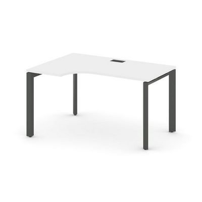 Style Project Next SN-59P.SPA-021(L) (Белый/Антрацит металл) Стол рабочий эргономичный, левый